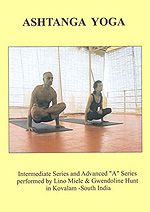 Cover of the Second and Third Series DVD: Lino Miele and Gwendoline Hunt seated on mats in the shala at Kovalam.